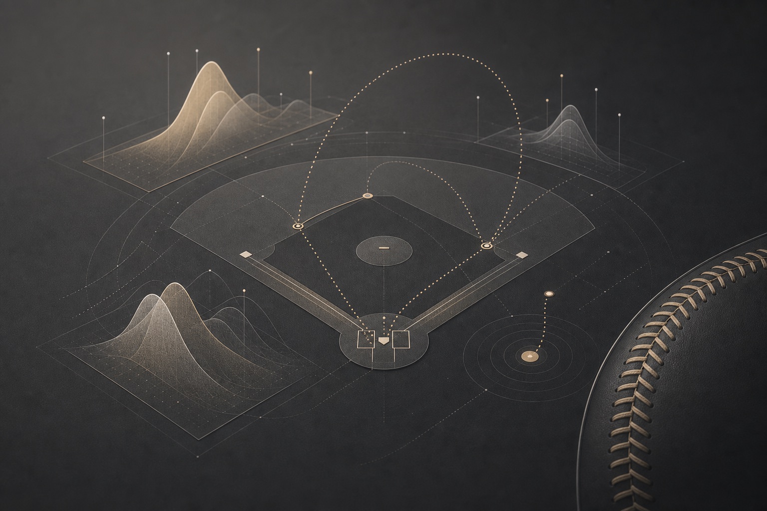 Conceptual visualization of baseball probabilities and decision paths